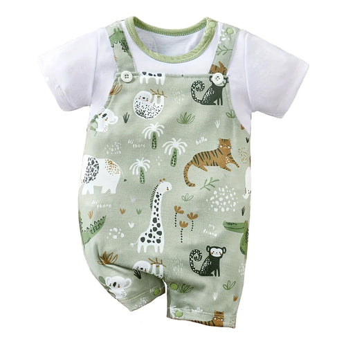 Two-Piece Bodysuit with Short Sleeves