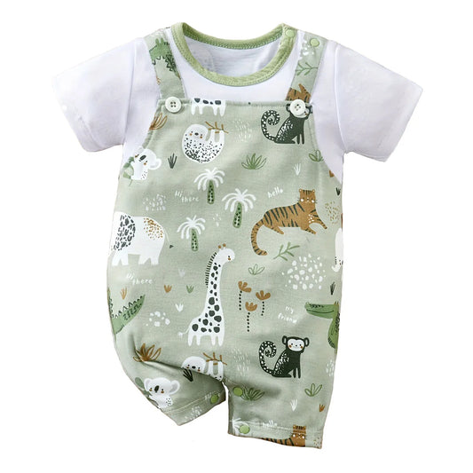 Two-Piece Bodysuit with Short Sleeves