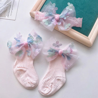 Baby Lace Socks with Matching Headband