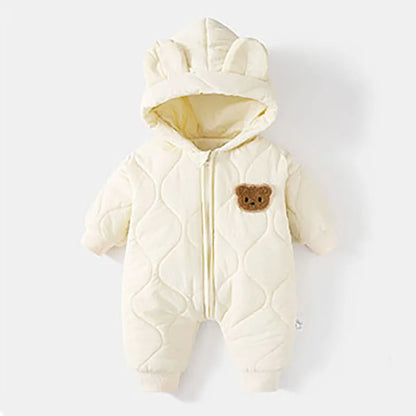 Baby Winter Romper with Bear Ears
