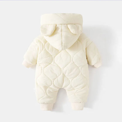 Baby Winter Romper with Bear Ears