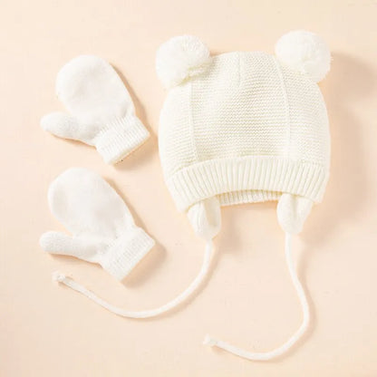 Baby Winter Knit Hat & Mittens Set