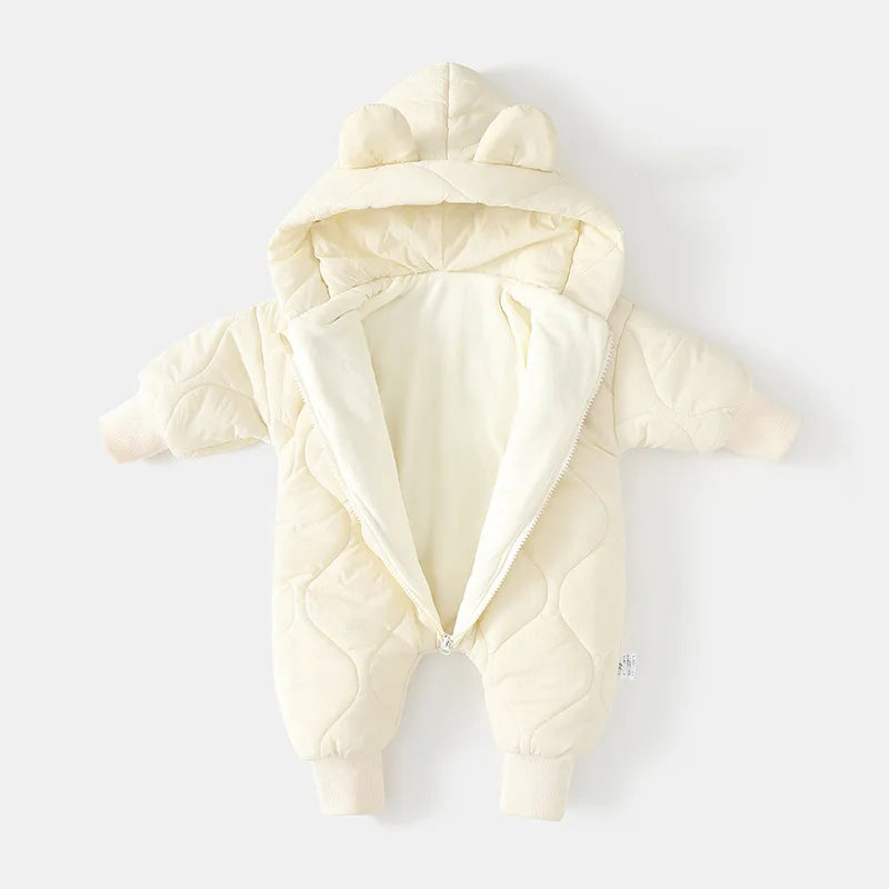Baby Winter Romper with Bear Ears