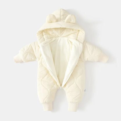 Baby Winter Romper with Bear Ears