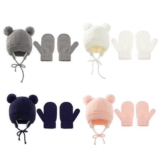 Baby Winter Knit Hat & Mittens Set