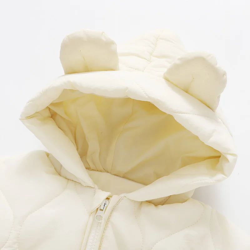 Baby Winter Romper with Bear Ears