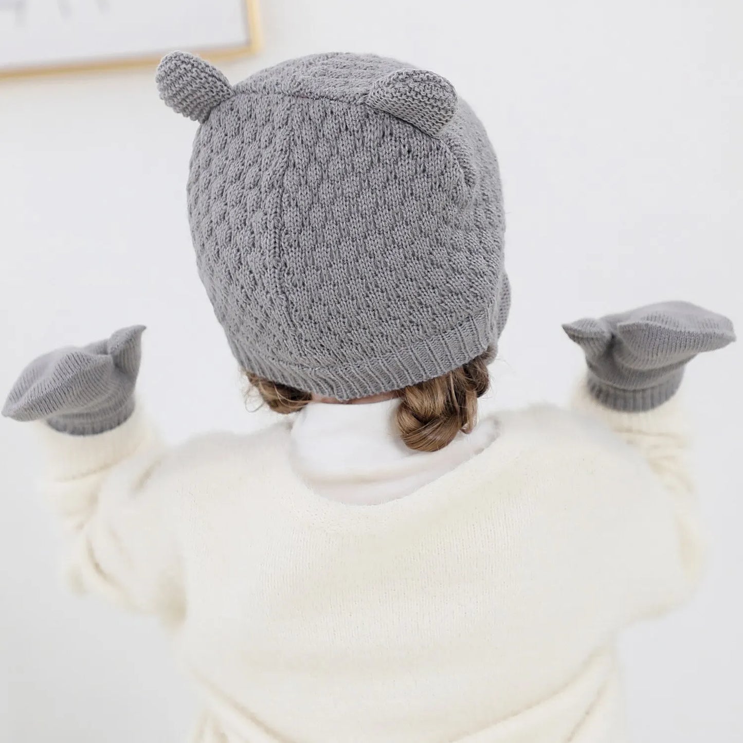 Baby Winter Knit Hat & Mittens Set
