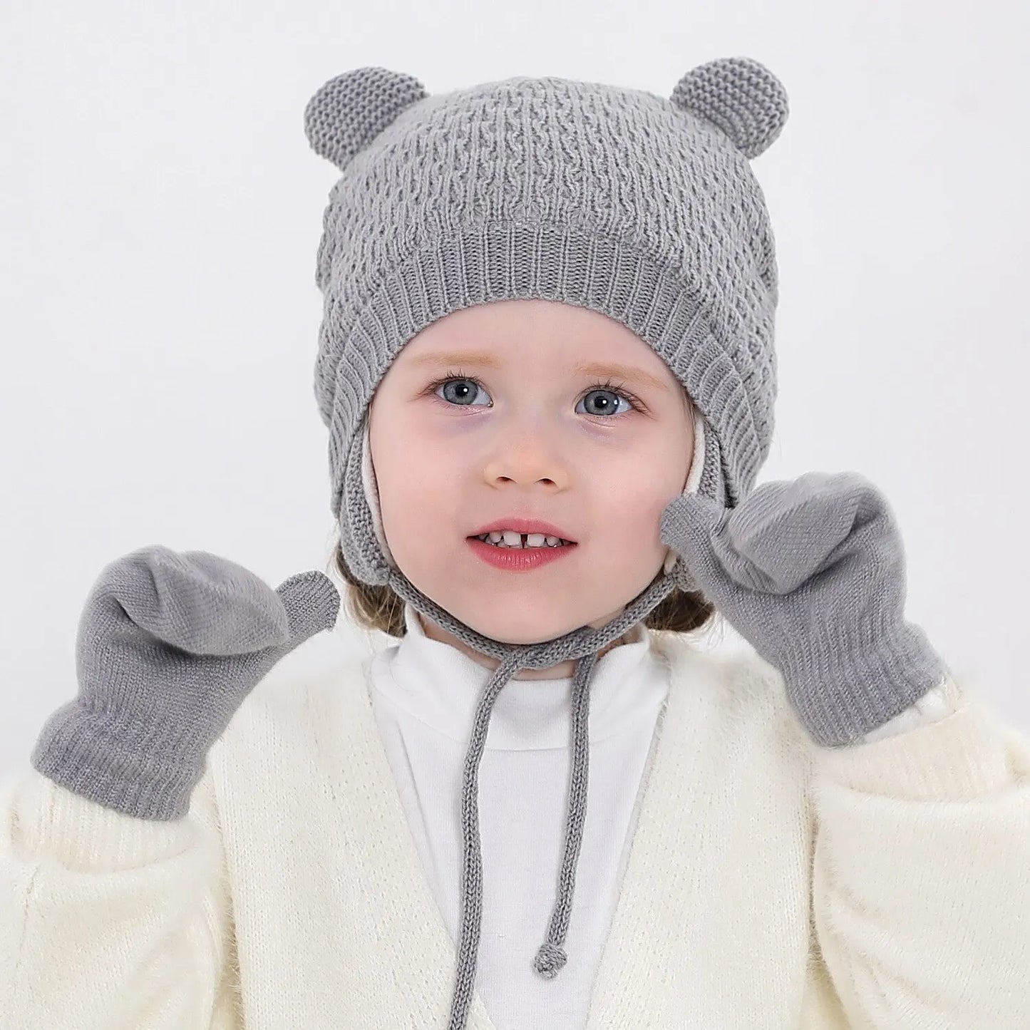 Baby Winter Knit Hat & Mittens Set