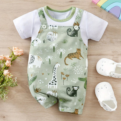 Two-Piece Bodysuit with Short Sleeves