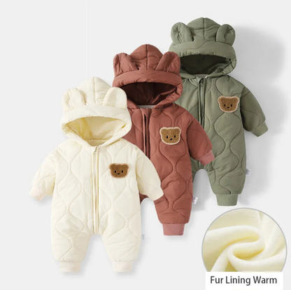 Baby Winter Romper with Bear Ears